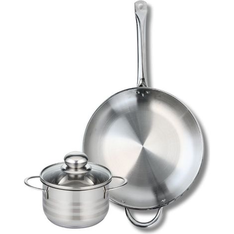 Ensemble de 1 Poêle de cuisson 32 cm et 1 faitout 16 cm Elo Profi Brillant (1/5)