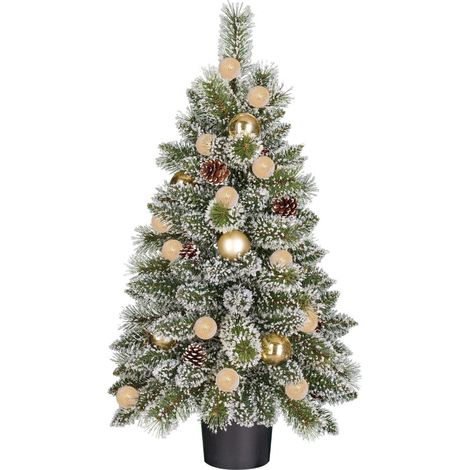 Black Box Trees sapin de Noël artificiel Blanc chaud H90xl51xL51cm (1/5)