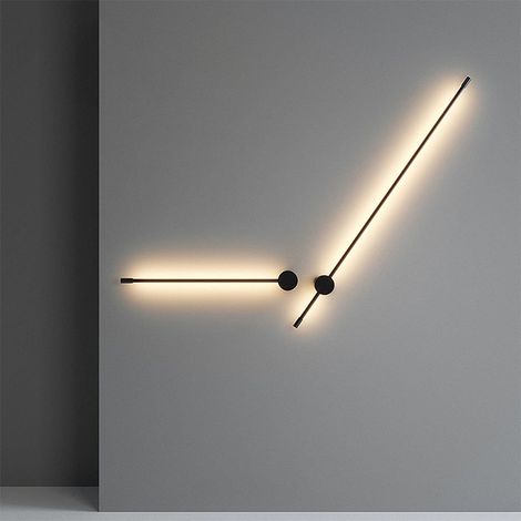 Moderna semplice lampada da parete a LED lineare a tubo, lampada da parete per soggiorno, camera da letto, divano, lampada da parete, apparecchio di illuminazione, 60 cm (7 W) (1/4)