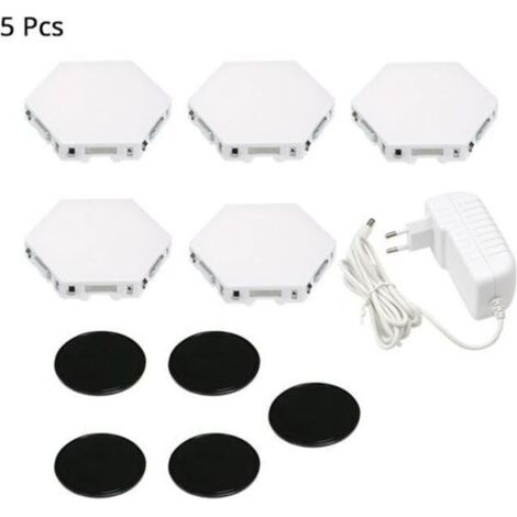 pièces lampe quantique modulaire lampe à LED éclairage tactile sensible hexagonale veilleuse lampes hexagonale applique murale
