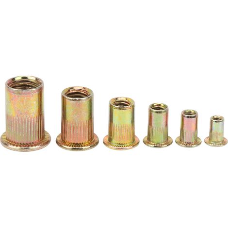 Kit de 150 écrous à sertir en alliage de zinc M3 M4 M5 M6 M8 M10 - Accessoires de quincaillerie (1/5)