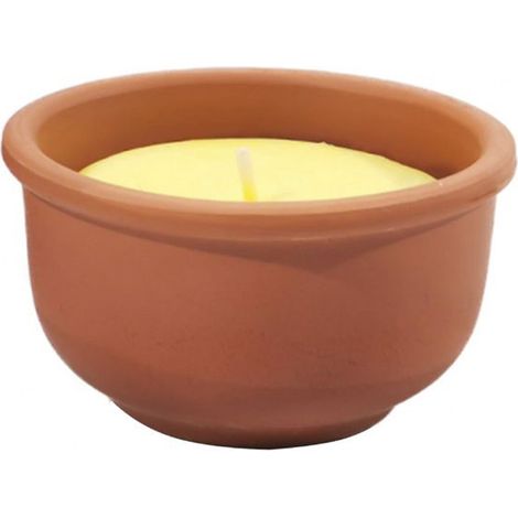 TRADE SHOP - Set 44pz Candela Citronella Vasetti In Terracotta Repellente Per Zanzare Da 80gr. 617968 -