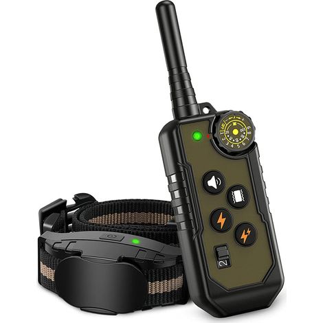 Collar Adiestramiento Perros con Mando, 3 Modos Sonido/Vibración/Estímulo, Recargable y Resistente al Agua – Ideal para Corregir Ladridos en el Hogar (1/5)