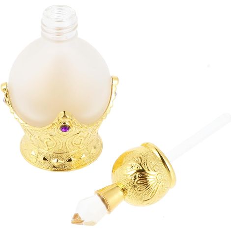 Flacon Décor Élégant Or de Parfum Rechargeable 15ml en Verre Vintage Style Arabie ou Saint-Valentin pour Huiles Essentielles pour Étagère (1/5)