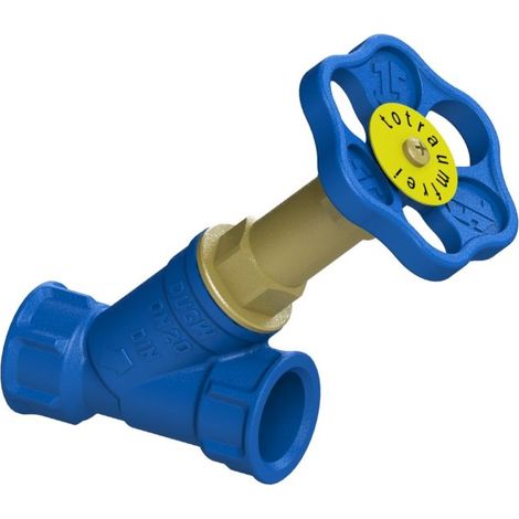 Schlösser Freistromventil Blue-tec mit Muffenanschluss, ohne Entleerung und mit nichtsteigender Spindel, DN 20, 3/4" IG, DVGW