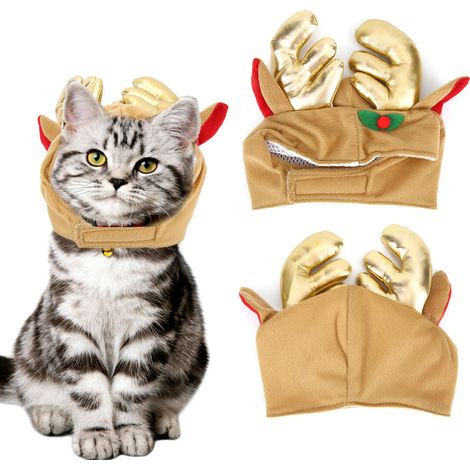 Chapeau Pour Chien Et Chat - Costume Elan Marron Respirant - Taille Moyenne - 1 Piece (1/5)