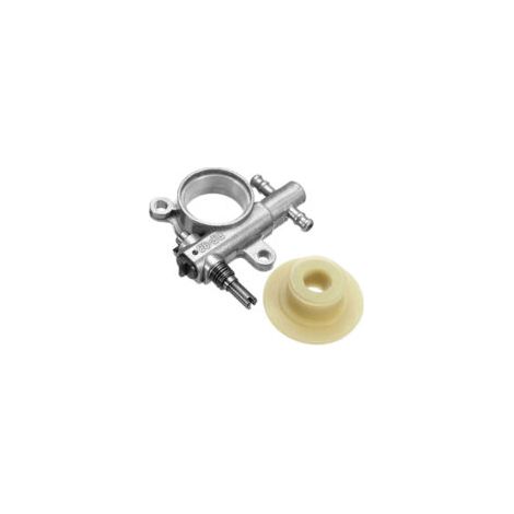 Pompa dell'olio per motosega in lega di alluminio e plastica, 2500/3800, con attacco a vite senza fine per pompe dell'olio da 25cc/38cc - Crezuo