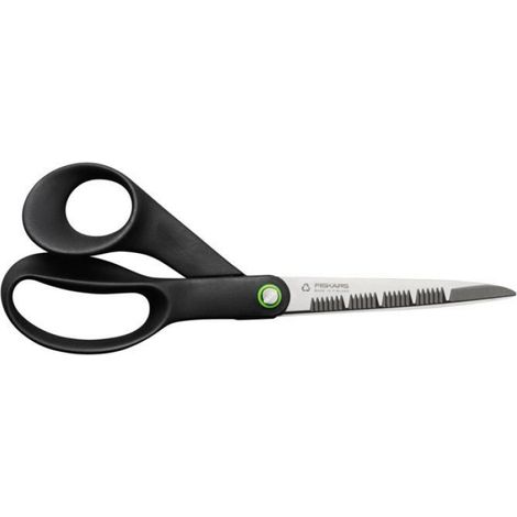 Ciseaux De Jardin - Lame Dentee 10,3 Cm - Longueur Totale 21 Cm - Acier Inoxydable Recycle Et Plastique Recycle - Pour Droitiers - Noir - 1 Unite (1/4)