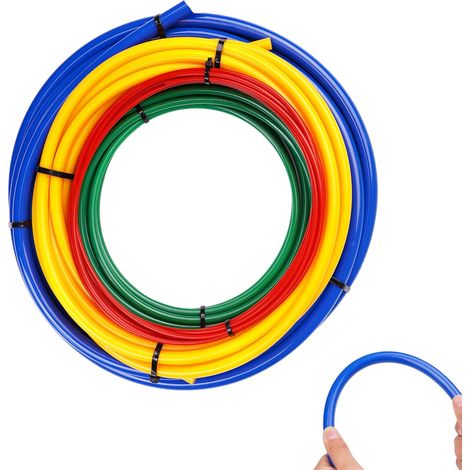 Kit de extensión de cobre de 4 piezas para aire acondicionado (4 m) con doblador de tubos (tamaños 1/4", 1/2", 3/8", 5/8") y resorte de doblado integrado – Para la reparación de aires acondicionados y (1/5)
