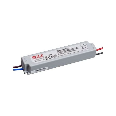 GPC-9-350: GPC-9-350: Driver di corrente 350mA/3-24V, CC, senza PFC, plastica IP67
