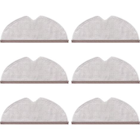 6 Pack Chiffon de nettoyage, microfibre absorbante, fixation fente, pour aspirateur robot Xiaomi Roborock (1/5)