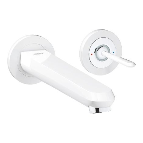Grohe Mélangeur lavabo Eurodisc Joy 2 trous, mural, saillie 226 mm, Coloris: Blanc Lune - 19969000LS0 (1/2)