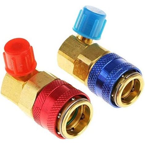 Paire 1/4 R134a Salut Basse climatisation connecteurs Rapides adaptateurs Kit de coupleur (1/5)