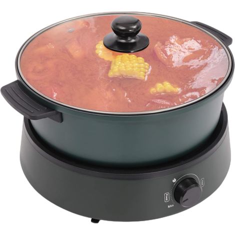 4L 1300W Electric Hot Pot Cooker with Nonstick Coating - Shabu Hotpot, Multifunctional Electric BBQ Grill Pot for Family (1/5)