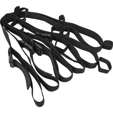Set aus 2 verstellbaren Nylon-Angelruten-Haltegurten für Fahrzeuge, von 55 bis 79 Zoll, für Autos. (1/5)