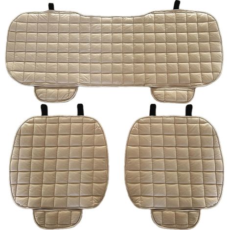 Lupex shop - Coprisedile universale per auto seduta 3 pezzi, 2 anteriori e 1 posteriore, Beige cod. LS024