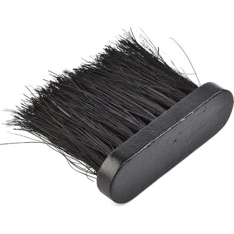 Lot de 2 brosses rectangulaires de rechange en bois pour cheminée et poêle (1/5)