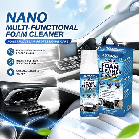 Nettoyant mousse multifonctionnel pour le nettoyage, l'élimination des taches, la restauration et le renforcement de la brillance du cuir intérieur de voiture - Kit de 150 ml (1/4)