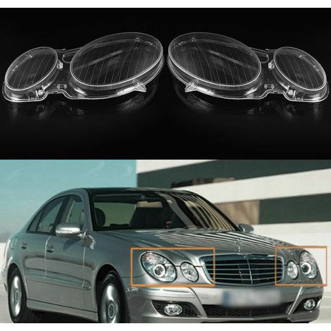 Coppia di lenti per fari anteriori, copertura per fari anteriori per MERCEDES CLASSE E W211 E320 E350 06-08 (1/5)