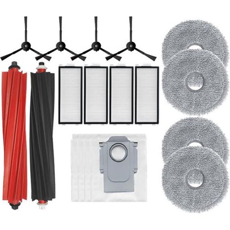 Brosse Principale - Filtre HEPA - Brosse Latérale - Chiffon De Nettoyage - Sac À Poussière - Pour Robot Aspirateur Qrevo Slim - Lot De 19 Pièces (1/5)