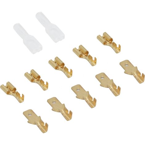 Connecteur électrique à sertir mâle femelle 4,8 mm avec gaines isolantes, accessoires de câblage, kit de connexion (1/5)