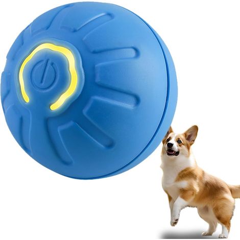 Jouets pour animaux - Jouets pour chiens - Jouets interactifs pour chiens - Balle pour chien qui se déplace, rebondit et tourne automatiquement - Étanche IPX7 - Balle roulante énergique pour...