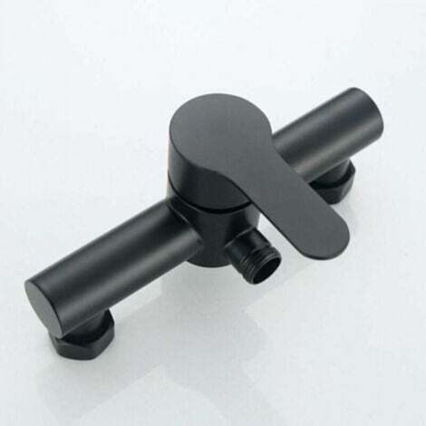 Robinet de douche de baignoire noir en acier inoxydable salle de bain baignoire douche robinet pommeau de douche mitigeur mural