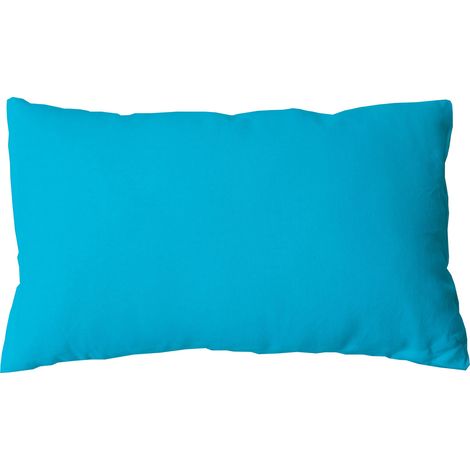 Coussin 30 x 50 cm LOLA 100% coton coloris TURQUOISE