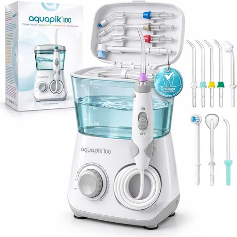 Hydropulseur Dentaire Water Flosser 600 ml 10 Niveaux 8 Embouts. (1/5)