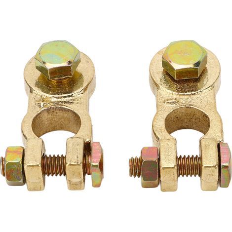 Kfz-Batteriepolstecker, 2 Stück, messingbeschichtetes Kfz-Kabel für Wohnmobil, ATV, Boot, LKW (1/5)