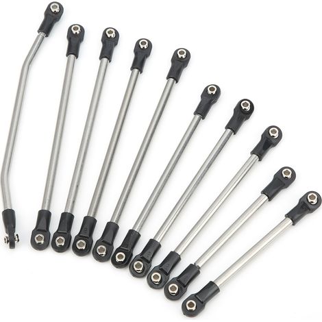 Tige de connexion en acier pour crawler RC 1/10 AXIAL SCX10 II, pièce de rechange pour modèles 90046 90047, barre de liaison durable. (1/5)