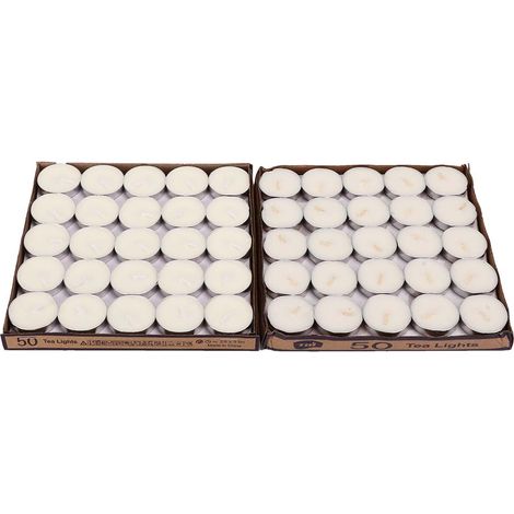 100 bougies parfumées blanches artisanales pour mariage anniversaire décoration, lot de 100 pièces (1/5)
