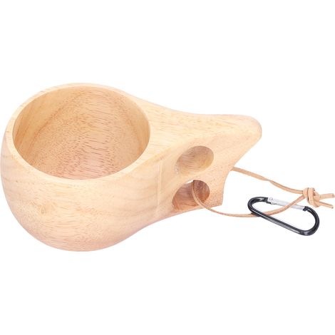 Tasse en Bois Légère et Portable avec Poignée et Attache pour Café Lait (1/5)