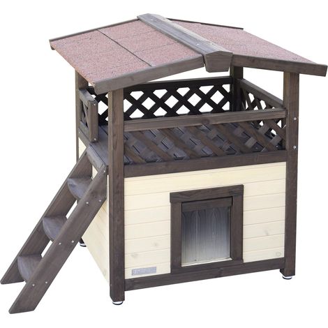 Casa per gatti - KERBL - 4-Stagioni Deluxe - 88 x 57 x 77 cm (1/5)