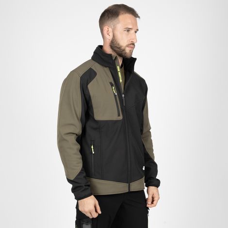PECCO BLOUSON DE TRAVAIL EN SOFTSHELL 1063 Noir , Kaki S (1/5)