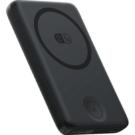 Powerbank 2 in 1 da 10000 mAh con USB-C per iPhone, Apple Watch e MagSafe da 27 W con cavo USB-C - Nero