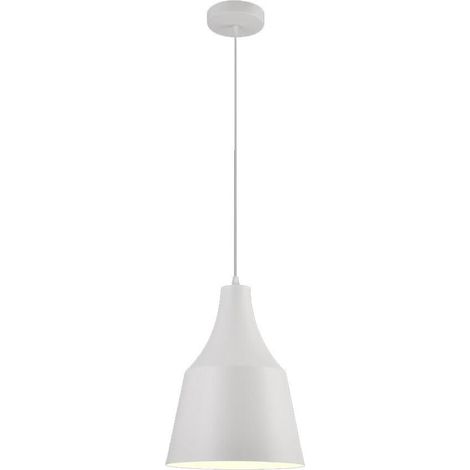TrAdE Shop Traesio - Lampadario A Sospensione Da Soffitto Moderno Con Paralume A Cupola Con Attacco E27 B46 - Bianco