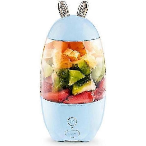 Mini blender portable et rechargeable avec port USB pour milkshakes et smoothies (bleu) (1/5)