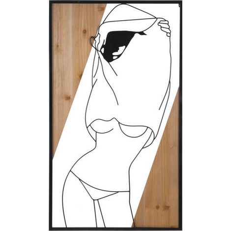PANNELLO DA MURO STRIP -B- FERRO E WOOD CM 50X2X90 (1/5)