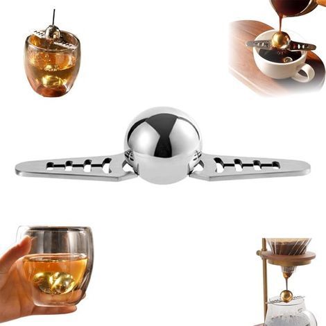 Espresso ball, ice cream ball, for espresso, coffee, espresso cooler, cooling tool, stainless steel cooler, for birthdays, Valentine's Day, Christmas - AquaForge (1/5)