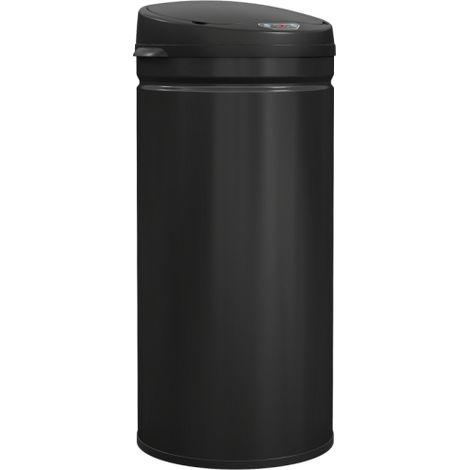 Poubelle de 42 litres à capteur et fermeture amortie, en acier inoxydable sans contact, pour une cuisine hygiénique. (1/4)