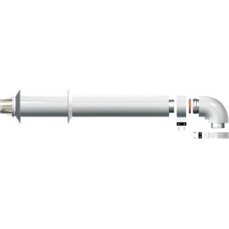 KIT SCARICO COASSIALE L. 1000 PER CALDAIE CHAFFOTEAUX mm 1000 CHAFFOTEAUX