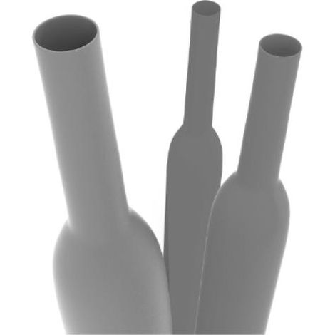 Tubo termorretráctil etelec tubos 1,6 mm 1 m gris - gt1177