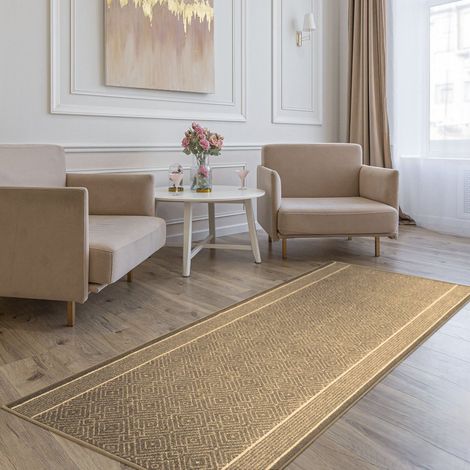 Tapis sur mesure Olymp, Tapis d'intérieur Motif losanges, Beige, 80 x 100 cm (1/5)
