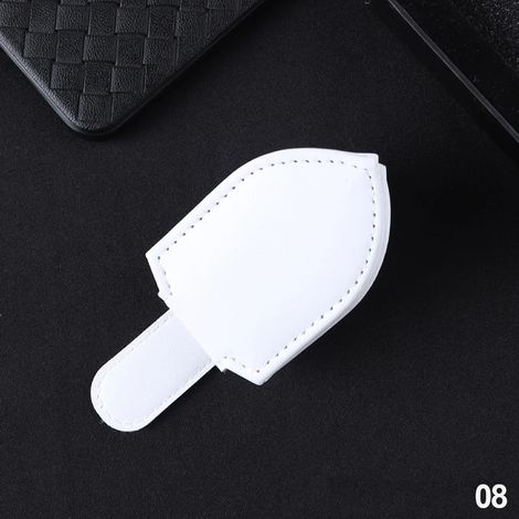 Étui à lunettes de voiture, fixation universelle, cuir Microsoft, avec clip pour ticket 00983