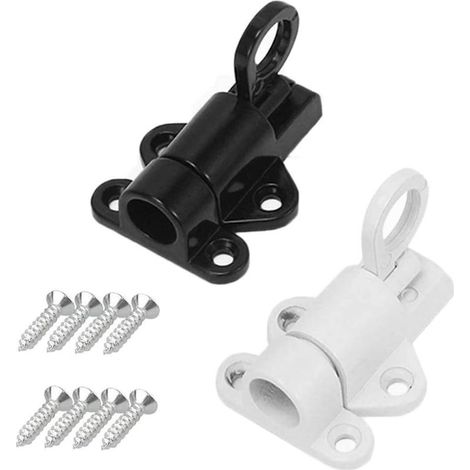 2 Pièces Automatique Verrou de Porte Aluminium Verrou de Porte, Loquet de Boulon de Porte de Rebond, Alliage d'Aluminium de Boulon de Ressort de Porte, pour la Fenêtre, Porte de Remise, Maison (1/5)