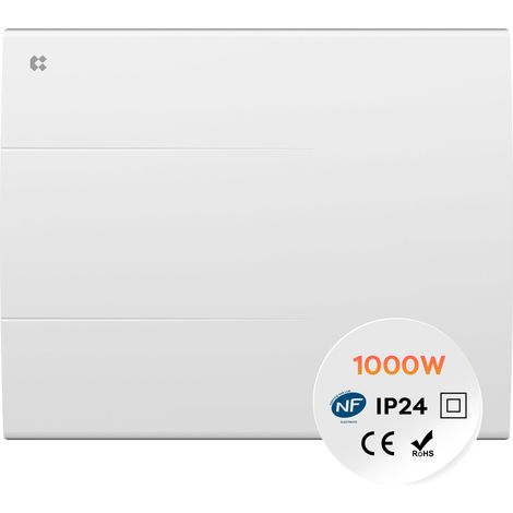Ciarra – Radiateur à inertie céramique 1000W IP24 programmable – Surface de chauffe 5-10㎡ – Écran LCD tactile – CDHT10E