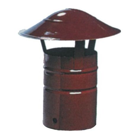 Ala, Fumaiolo Smaltato a Cappello, Marrone, Diametro 12 cm