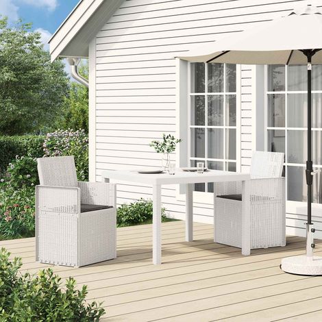 Sillas de comedor de jardín 2 pcs y Antracita PP