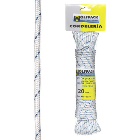 Corda Nylon Alta Tenacità Bianco/Blu (Matassina 20 m.)